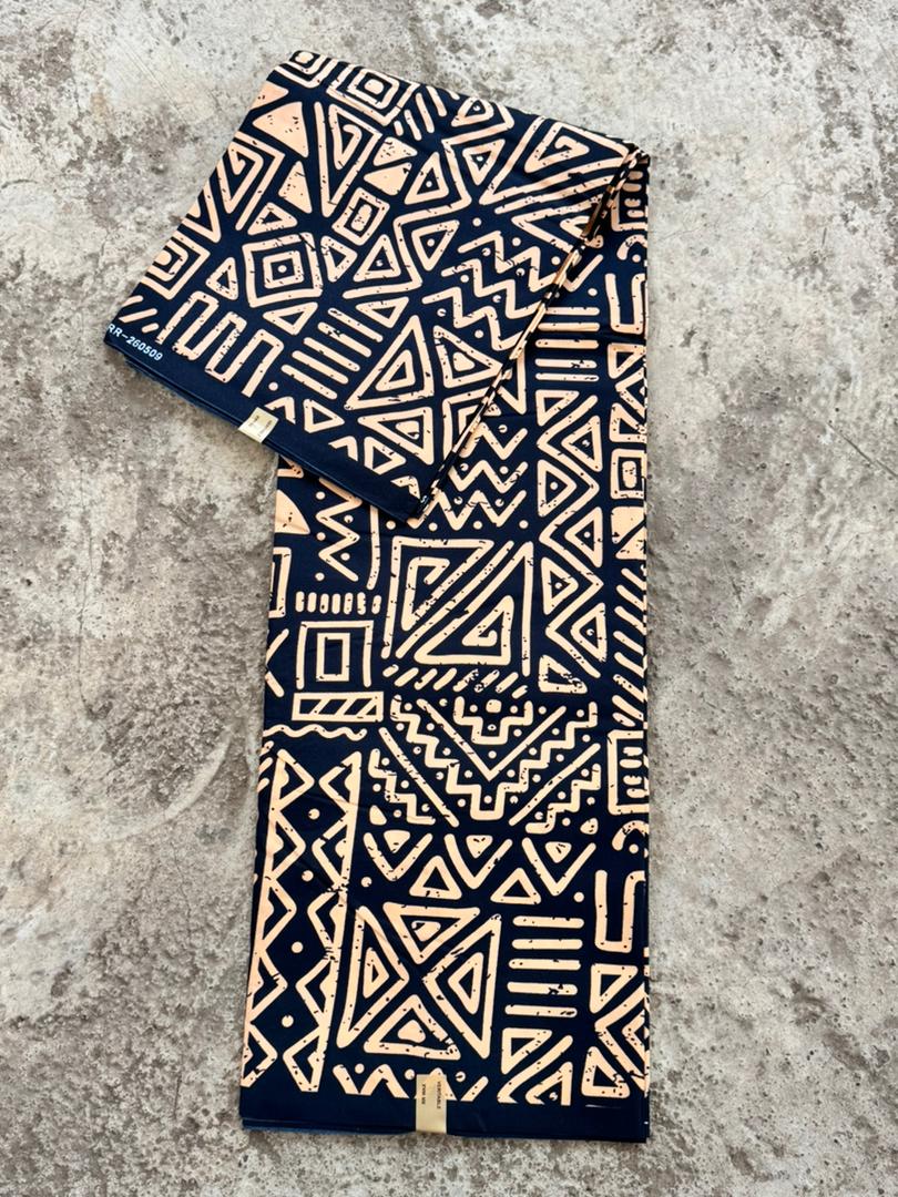 Navy Mudcloth / Cream