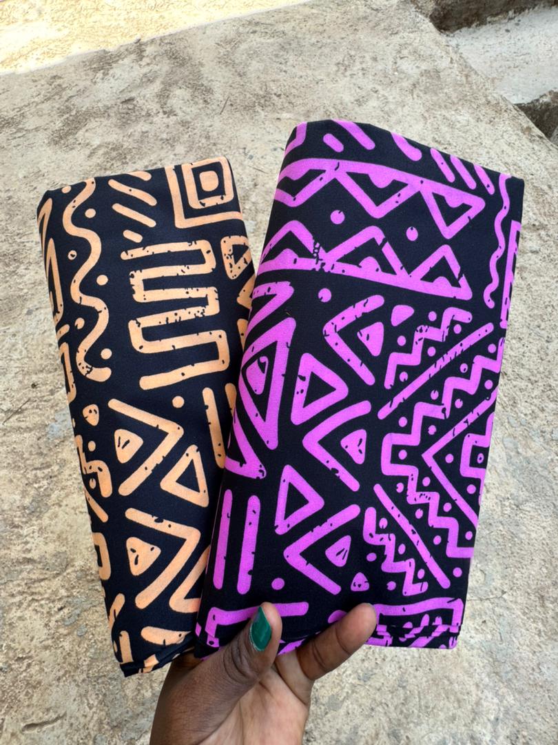 Tribal Pair / Peach & Magenta