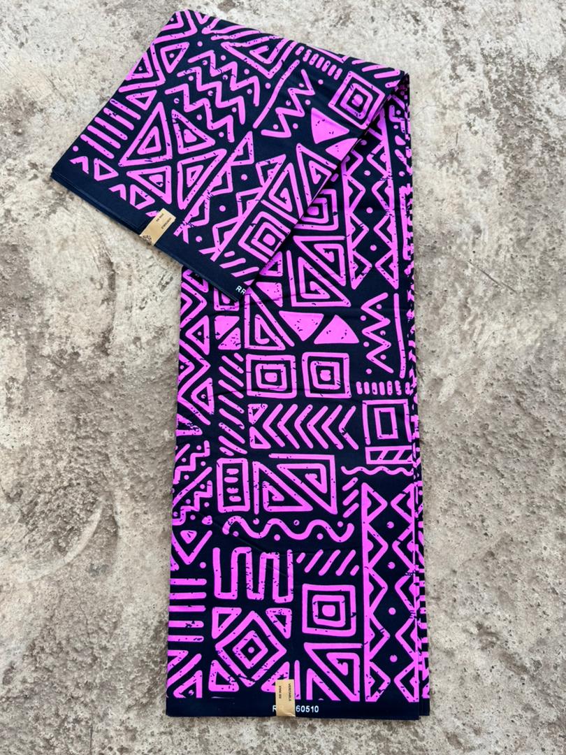 Pink Mudcloth / Midnight